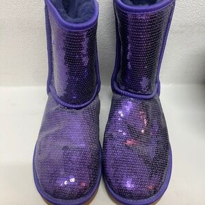UGG Classic Short Boot - Sequin Purple